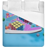 Floating-cubes-on-blue Backgrounderaser 20220422 203144521 Backgrounderaser 20220422 203216276 Duvet Cover (King Size)