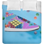 Floating-cubes-on-blue Backgrounderaser 20220422 203144521 Backgrounderaser 20220422 203216276 Duvet Cover Double Side (King Size)