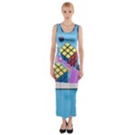 Floating-cubes-on-blue Backgrounderaser 20220422 203144521 Backgrounderaser 20220422 203216276 Fitted Maxi Dress