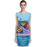 Floating-cubes-on-blue Backgrounderaser 20220422 203144521 Backgrounderaser 20220422 203216276 Classic Sleeveless Midi Dress