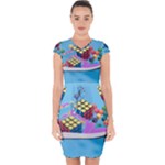 Floating-cubes-on-blue Backgrounderaser 20220422 203144521 Backgrounderaser 20220422 203216276 Capsleeve Drawstring Dress 