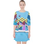 Floating-cubes-on-blue Backgrounderaser 20220422 203144521 Backgrounderaser 20220422 203216276 Quarter Sleeve Pocket Dress