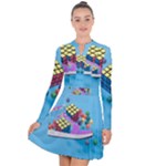 Floating-cubes-on-blue Backgrounderaser 20220422 203144521 Backgrounderaser 20220422 203216276 Long Sleeve Panel Dress