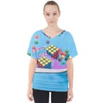 Floating-cubes-on-blue Backgrounderaser 20220422 203144521 Backgrounderaser 20220422 203216276 V-Neck Dolman Drape Top