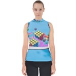 Floating-cubes-on-blue Backgrounderaser 20220422 203144521 Backgrounderaser 20220422 203216276 Mock Neck Shell Top