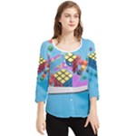 Floating-cubes-on-blue Backgrounderaser 20220422 203144521 Backgrounderaser 20220422 203216276 Chiffon Quarter Sleeve Blouse