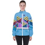 Floating-cubes-on-blue Backgrounderaser 20220422 203144521 Backgrounderaser 20220422 203216276 Women s High Neck Windbreaker