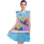 Floating-cubes-on-blue Backgrounderaser 20220422 203144521 Backgrounderaser 20220422 203216276 Tie Up Tunic Dress