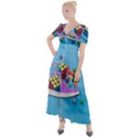 Neice e Beazz DMC22 Collection Button Up Short Sleeve Maxi Dress