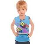 Floating-cubes-on-blue Backgrounderaser 20220422 203144521 Backgrounderaser 20220422 203216276 Kids  Sport Tank Top