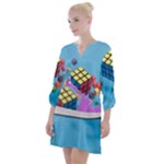 Floating-cubes-on-blue Backgrounderaser 20220422 203144521 Backgrounderaser 20220422 203216276 Open Neck Shift Dress