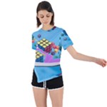 Floating-cubes-on-blue Backgrounderaser 20220422 203144521 Backgrounderaser 20220422 203216276 Asymmetrical Short Sleeve Sports Tee