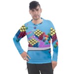 Floating-cubes-on-blue Backgrounderaser 20220422 203144521 Backgrounderaser 20220422 203216276 Men s Pique Long Sleeve Tee