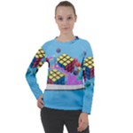 Floating-cubes-on-blue Backgrounderaser 20220422 203144521 Backgrounderaser 20220422 203216276 Women s Long Sleeve Raglan Tee