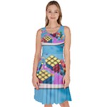 Floating-cubes-on-blue Backgrounderaser 20220422 203144521 Backgrounderaser 20220422 203216276 Knee Length Skater Dress With Pockets