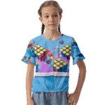 Floating-cubes-on-blue Backgrounderaser 20220422 203144521 Backgrounderaser 20220422 203216276 Kids  Cuff Sleeve Scrunch Bottom Tee