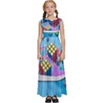 Floating-cubes-on-blue Backgrounderaser 20220422 203144521 Backgrounderaser 20220422 203216276 Kids  Satin Sleeveless Maxi Dress