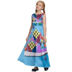 Kids  Satin Sleeveless Maxi Dress 