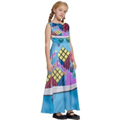 Kids  Satin Sleeveless Maxi Dress 