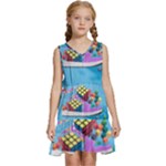 Floating-cubes-on-blue Backgrounderaser 20220422 203144521 Backgrounderaser 20220422 203216276 Kids  Sleeveless Tiered Mini Dress