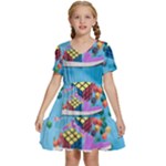Neice e Beazz DMC22 Collection Kids  Short Sleeve Tiered Mini Dress