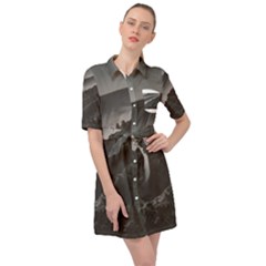 Belted Shirt Dress 