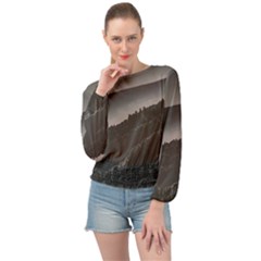 Banded Bottom Chiffon Top 