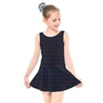 Colorful 3D Cubes Kids  Skater Dress Swimsuit