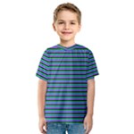 Horizontals (green, blue and violet) Kids  Sport Mesh Tee