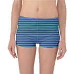 Horizontals (green, blue and violet) Boyleg Bikini Bottoms