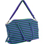 Horizontals (green, blue and violet) Canvas Crossbody Bag