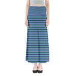 Horizontals (green, blue and violet) Full Length Maxi Skirt