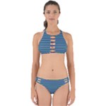 Horizontals (green, blue and violet) Perfectly Cut Out Bikini Set