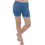 Horizontals (green, blue and violet) Lightweight Velour Yoga Shorts