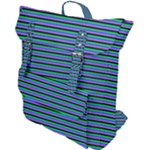 Horizontals (green, blue and violet) Buckle Up Backpack