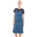 Horizontals (green, blue and violet) Camis Fishtail Dress