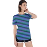 Horizontals (green, blue and violet) Perpetual Short Sleeve T-Shirt