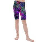 Neon Aquarium Kids  Mid Length Swim Shorts