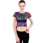 Neon Aquarium Crew Neck Crop Top