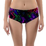 Neon Aquarium Reversible Mid-Waist Bikini Bottoms