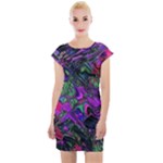 Neon Aquarium Cap Sleeve Bodycon Dress