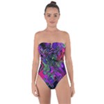 Neon Aquarium Tie Back One Piece Swimsuit