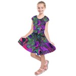 Neon Aquarium Kids  Short Sleeve Dress