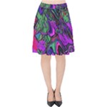 Neon Aquarium Velvet High Waist Skirt