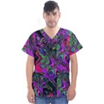 Neon Aquarium Men s V-Neck Scrub Top