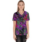 Neon Aquarium Women s V-Neck Scrub Top