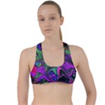 Neon Aquarium Criss Cross Racerback Sports Bra