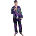 Neon Aquarium Men s Long Sleeve Satin Pajamas Set
