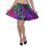 Neon Aquarium Velvet Skater Skirt