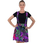 Neon Aquarium Velvet Suspender Skater Skirt